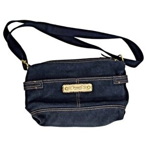 Fossil dark denim/canvas crossbody in great condition